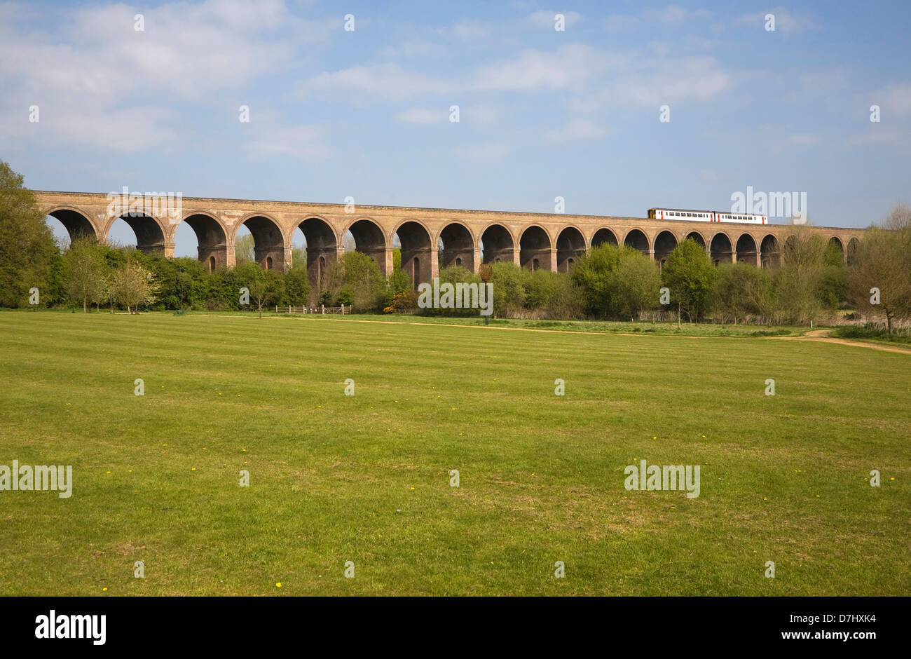 Viaduc Ferroviaire achevé en1849 à Chappel, Essex, Angleterre Banque D'Images