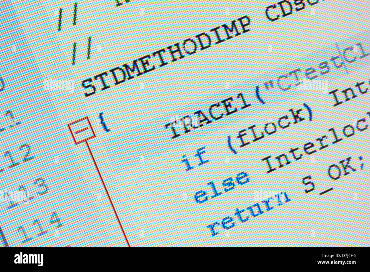 C plus plus source code macro sur ordinateur l'écran moniteur LCD Banque D'Images C plus plus source code macro sur ordinateur l'écran moniteur LCD Banque D'Images