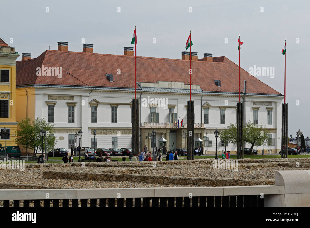 Sandor Palace résidence officielle du Président, Castle Hill Zone, Budapest Banque D'Images