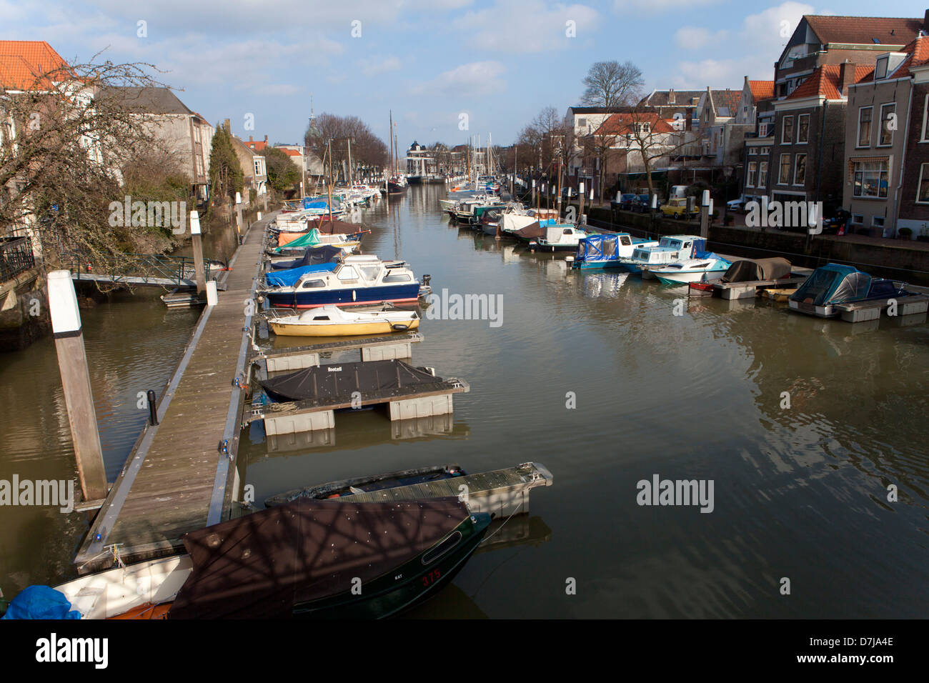 Yacht-bassin dans Dodrecht, Pays-Bas Banque D'Images