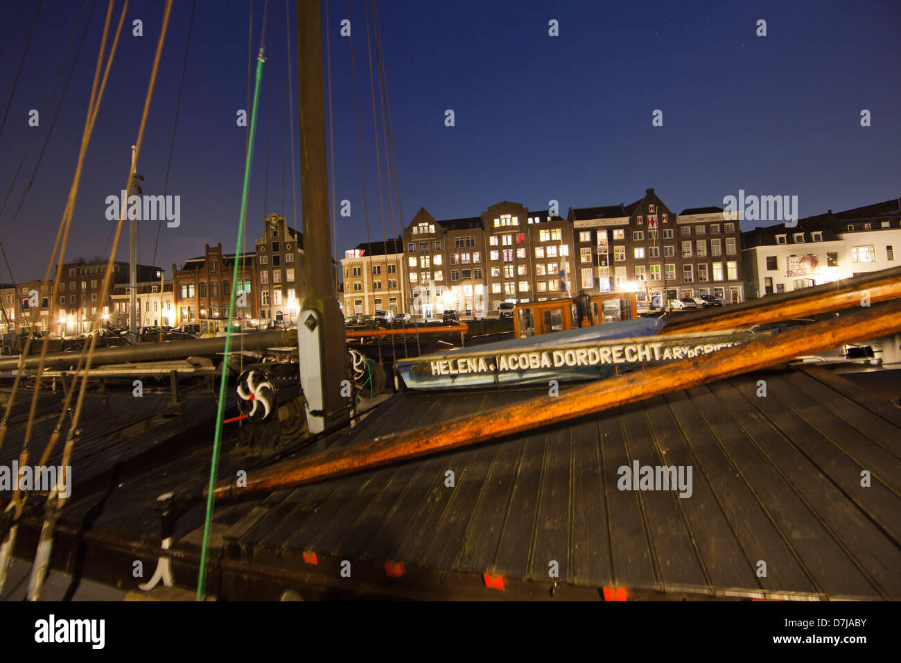 Le centre-ville de la vieille ville de Dordrecht, Pays-Bas Banque D'Images