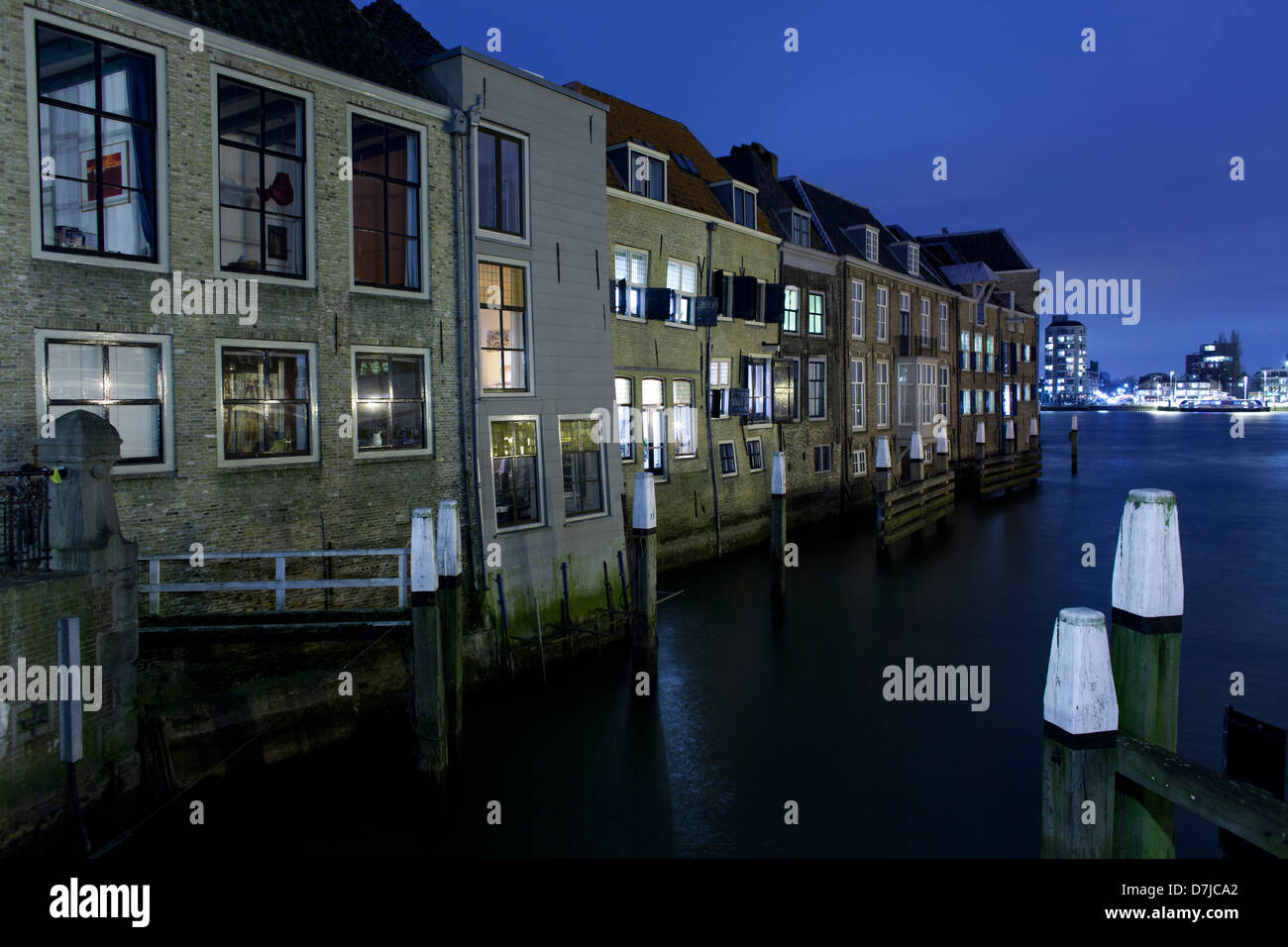 Le centre-ville de la vieille ville de Dordrecht, Pays-Bas Banque D'Images