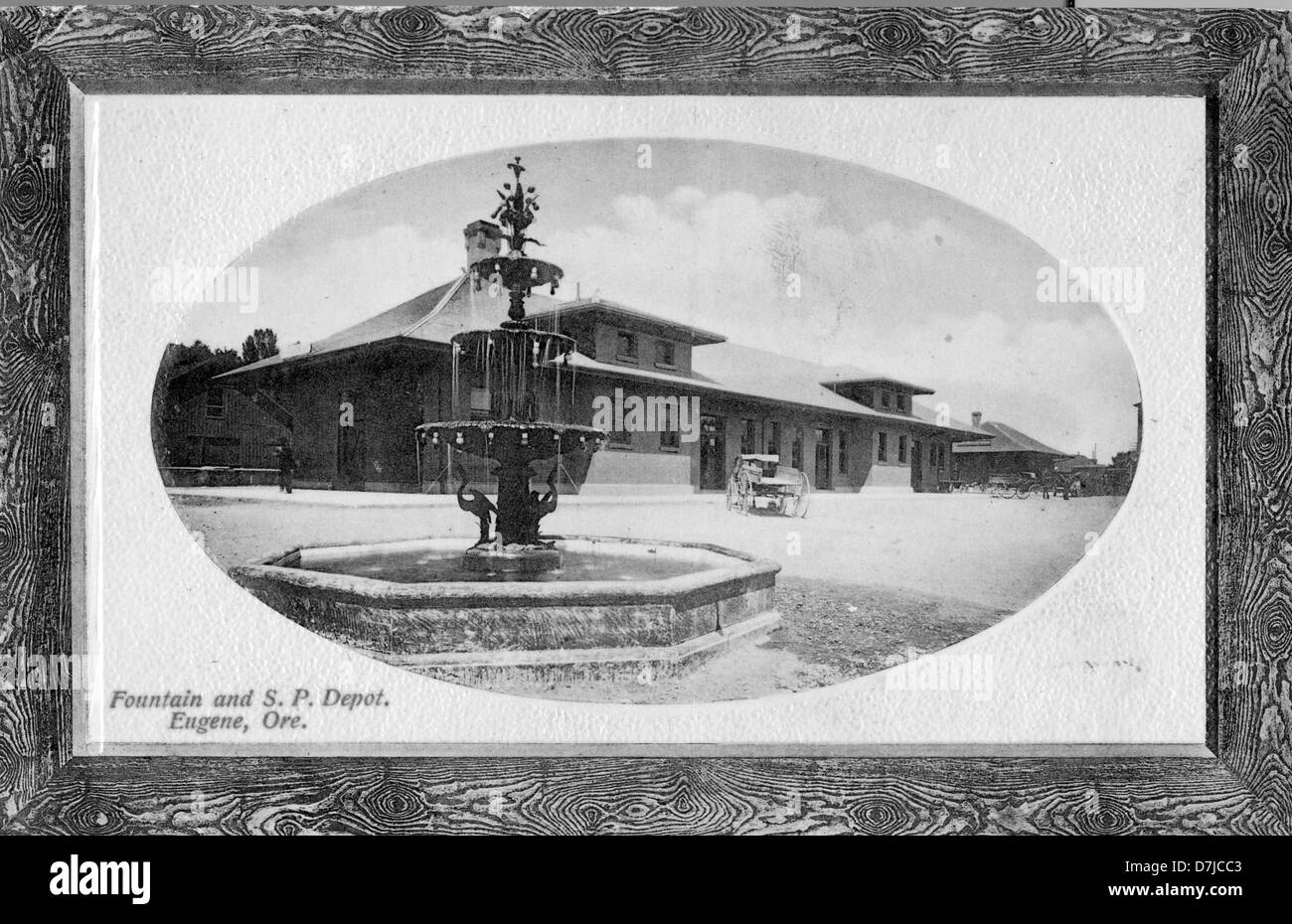 Fontaine et SP depot, Eugene, vers 1911 Banque D'Images