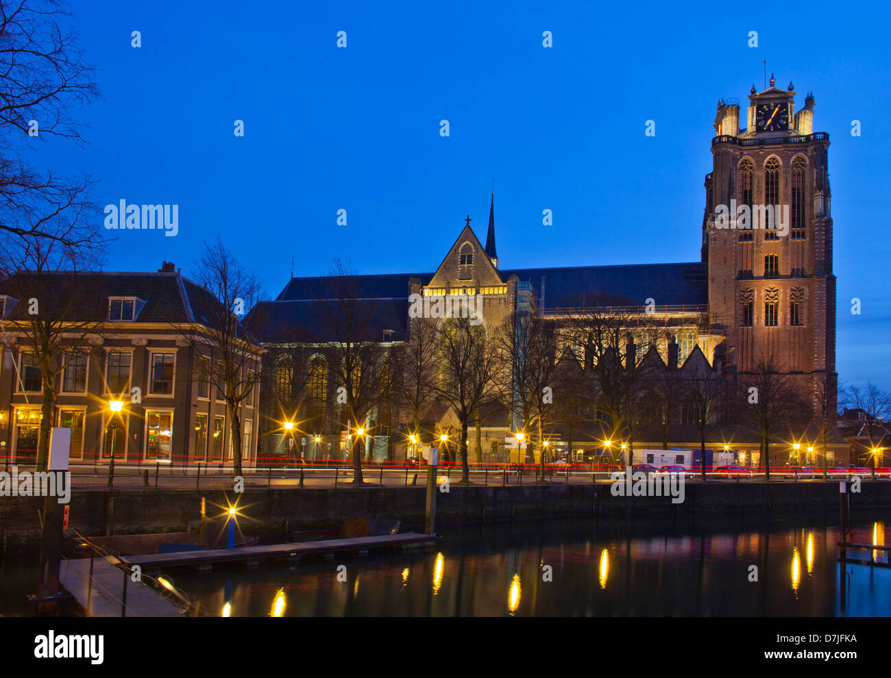 'Grote Kerk (grande église) à Dordrecht, Pays-Bas Banque D'Images