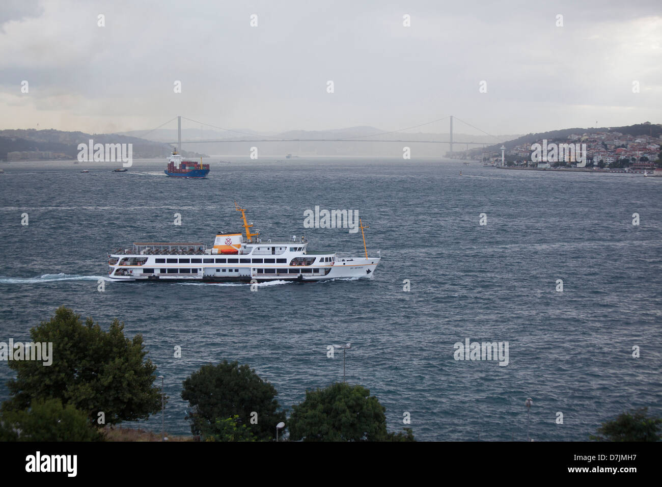 Bosphore relie la mer de Marmara à la mer Noire Banque D'Images