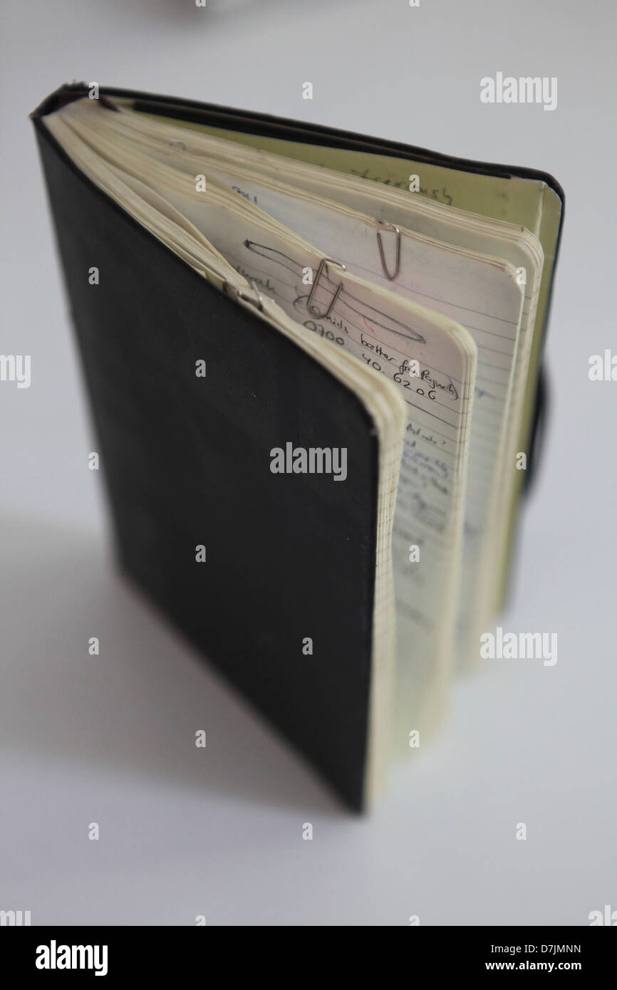 carnet Moleskine Banque D'Images