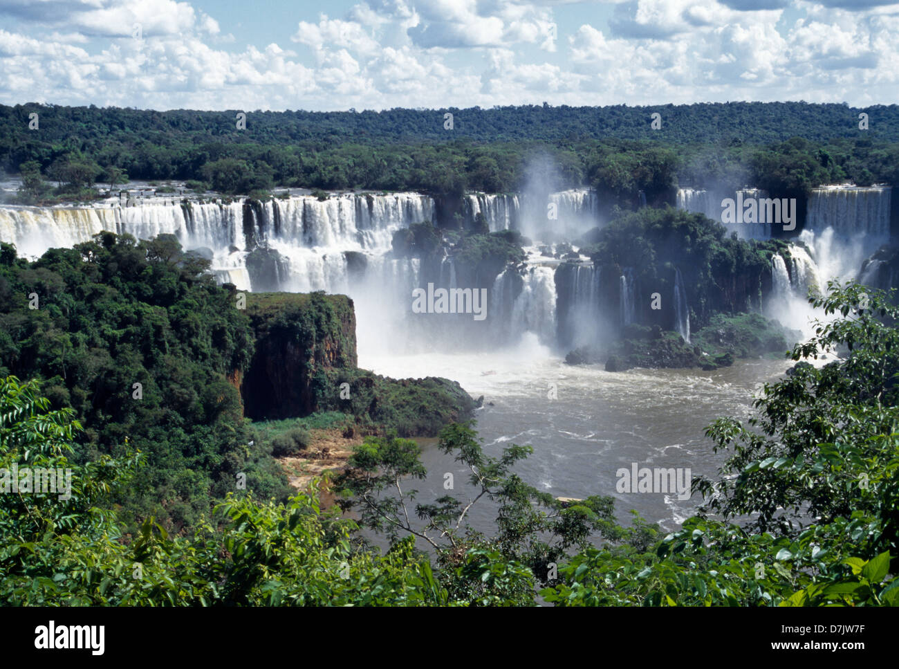 Iguacu Falls Brésil plus grand volume d'eau dans Monde Banque D'Images