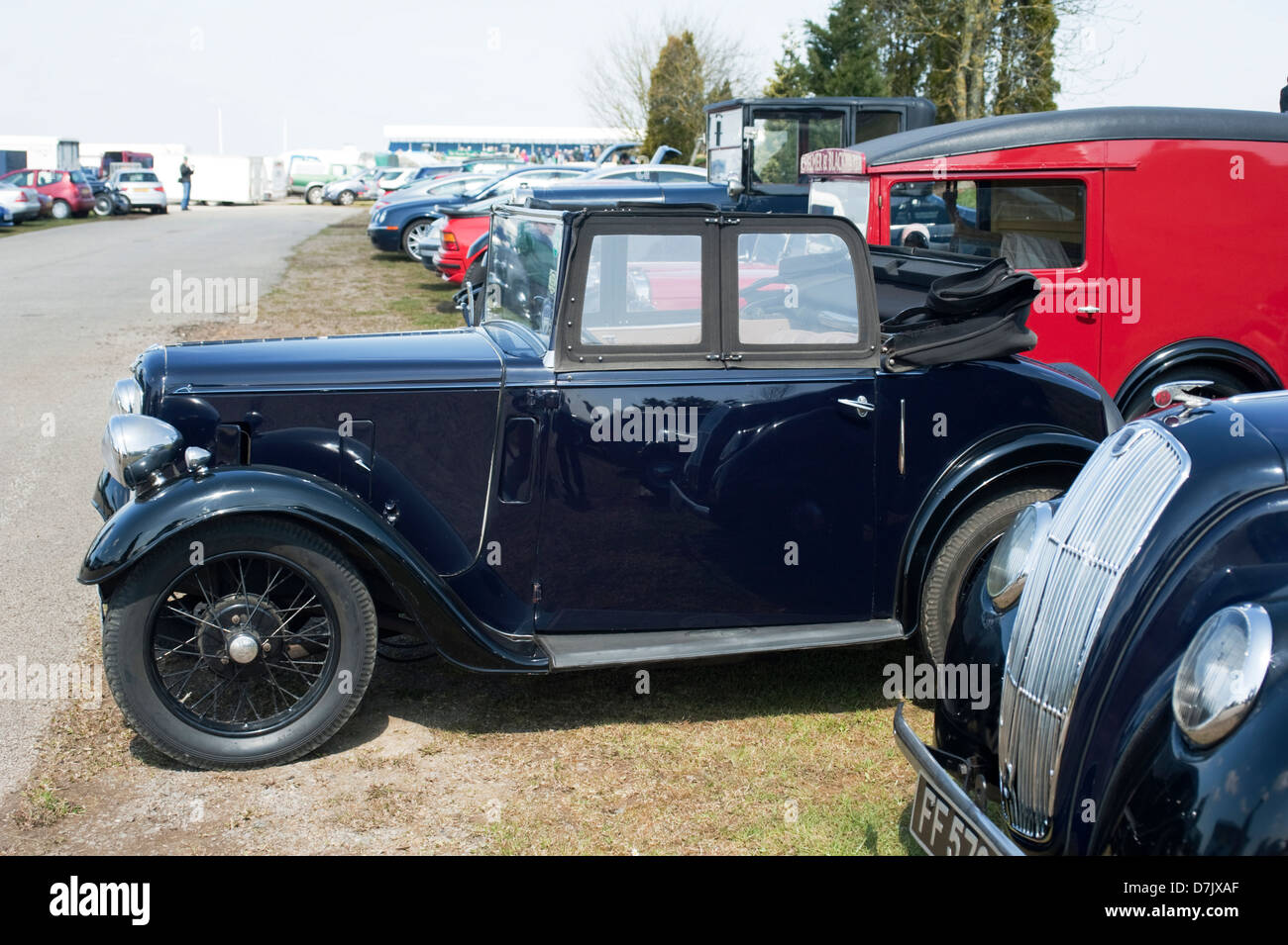 Vintage Austins à l'événement de début de printemps CSECC à Silverstone, le Northamptonshire, Angleterre, Royaume-Uni. Banque D'Images