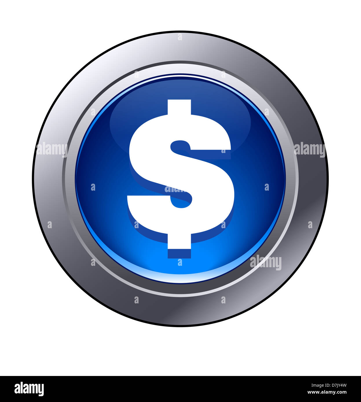 Dollar, l'icône du bouton Internet Web App de l'élément de l'interface de l'argent Banque D'Images