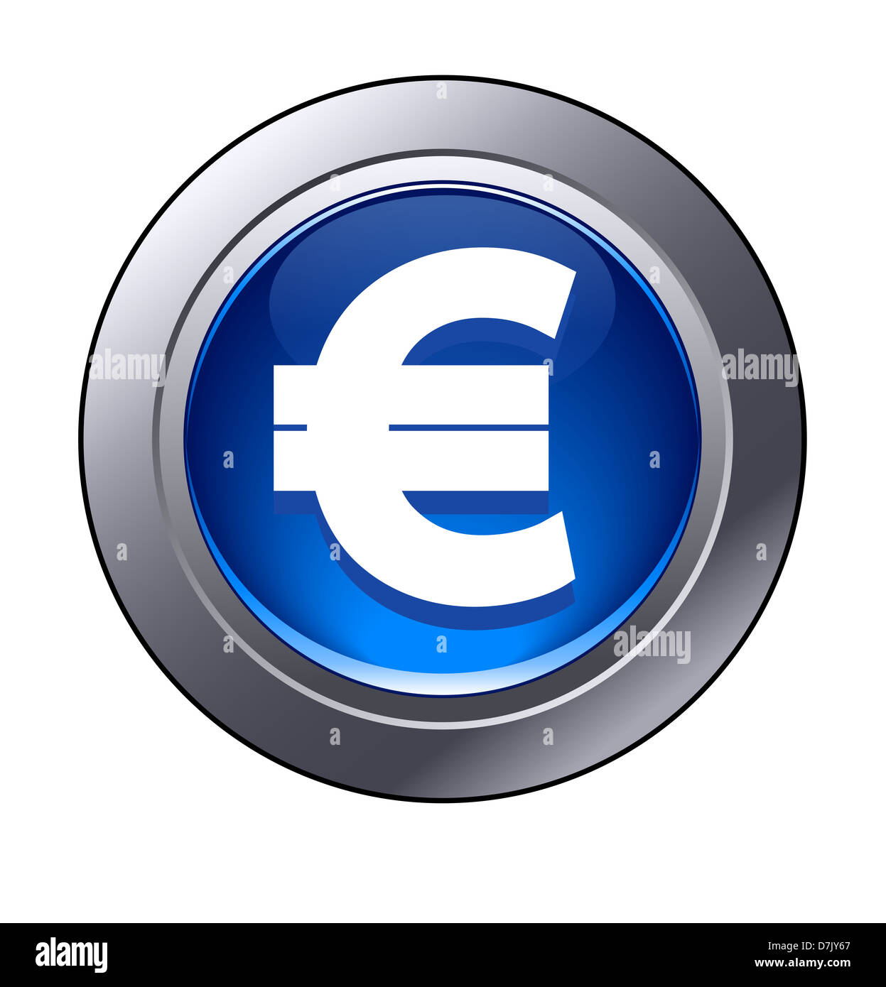 L'euro, l'icône du bouton Internet Web App de l'élément de l'interface de l'argent Banque D'Images