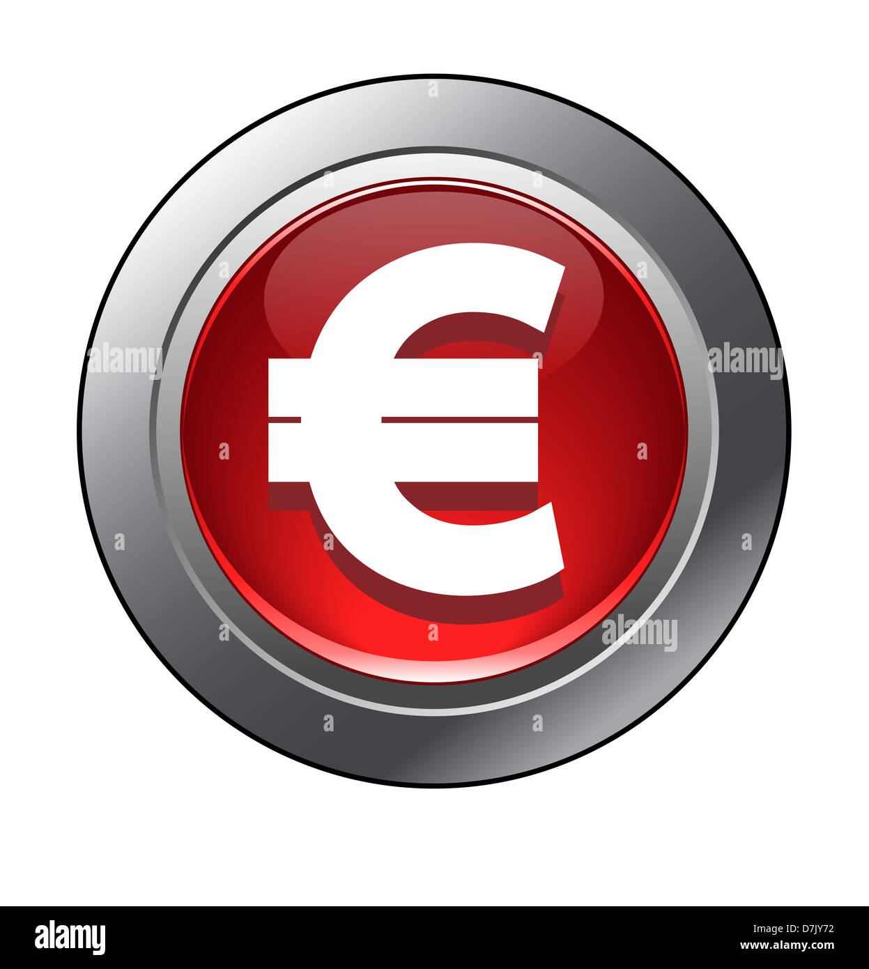 L'euro, l'icône du bouton Internet Web App de l'élément de l'interface de l'argent Banque D'Images