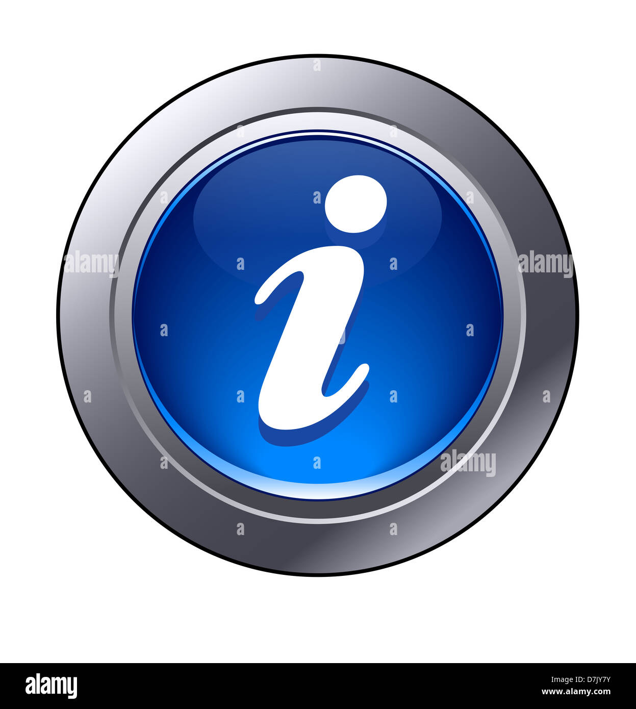 ? Bouton Bouton Icône Internet Information Présentation Web App Banque D'Images