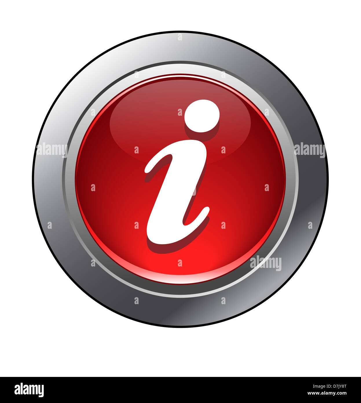 ? Bouton Bouton Icône Internet Information Présentation Web App Banque D'Images