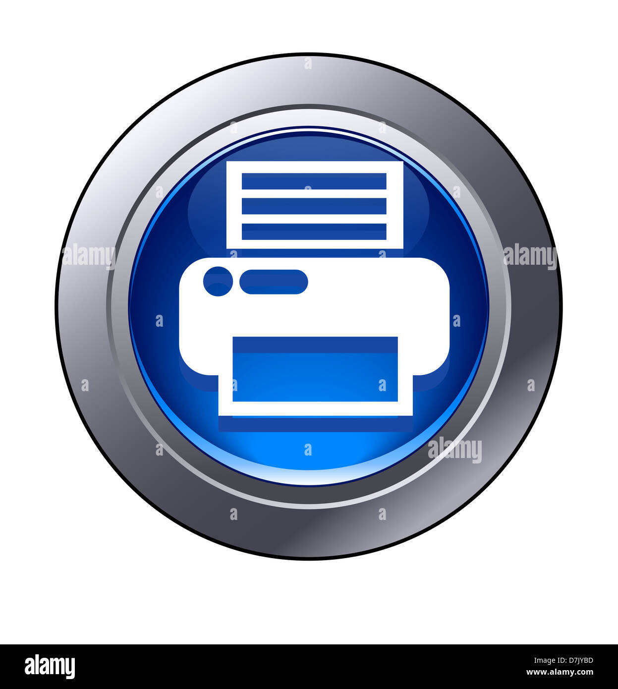 Imprimer Bouton Internet Présentation l'icône icône Web App Banque D'Images