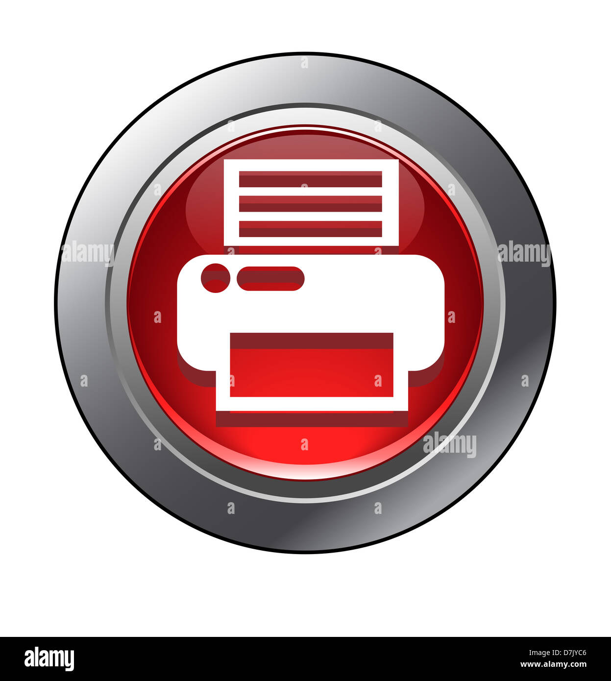 Imprimer Bouton Internet Présentation l'icône icône Web App Banque D'Images