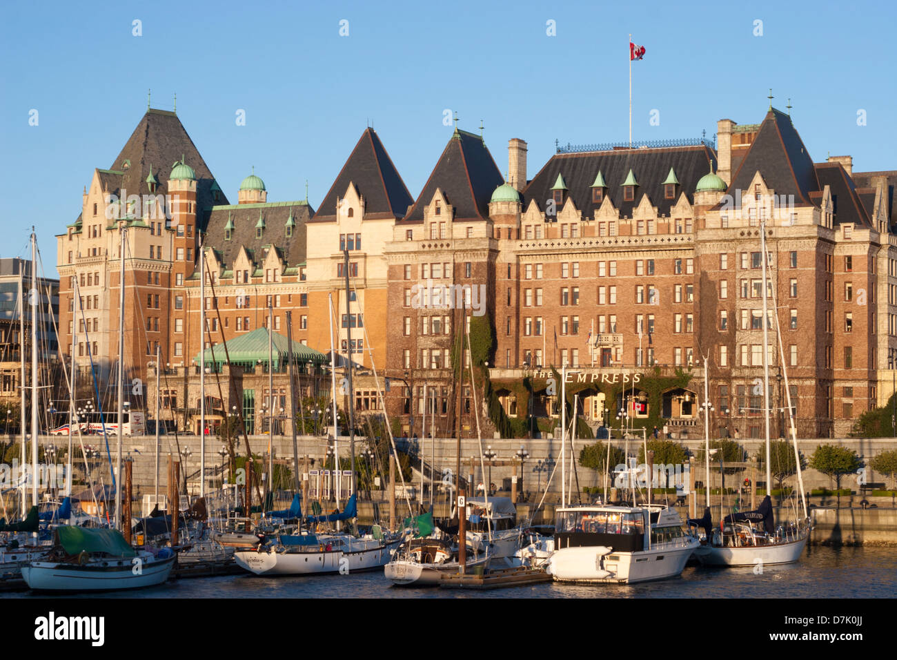 Victoria, en Colombie-Britannique, le port intérieur et l'hôtel Empress ont été construits entre 1904 et 1908, un lieu historique national du Canada sur la côte ouest Banque D'Images
