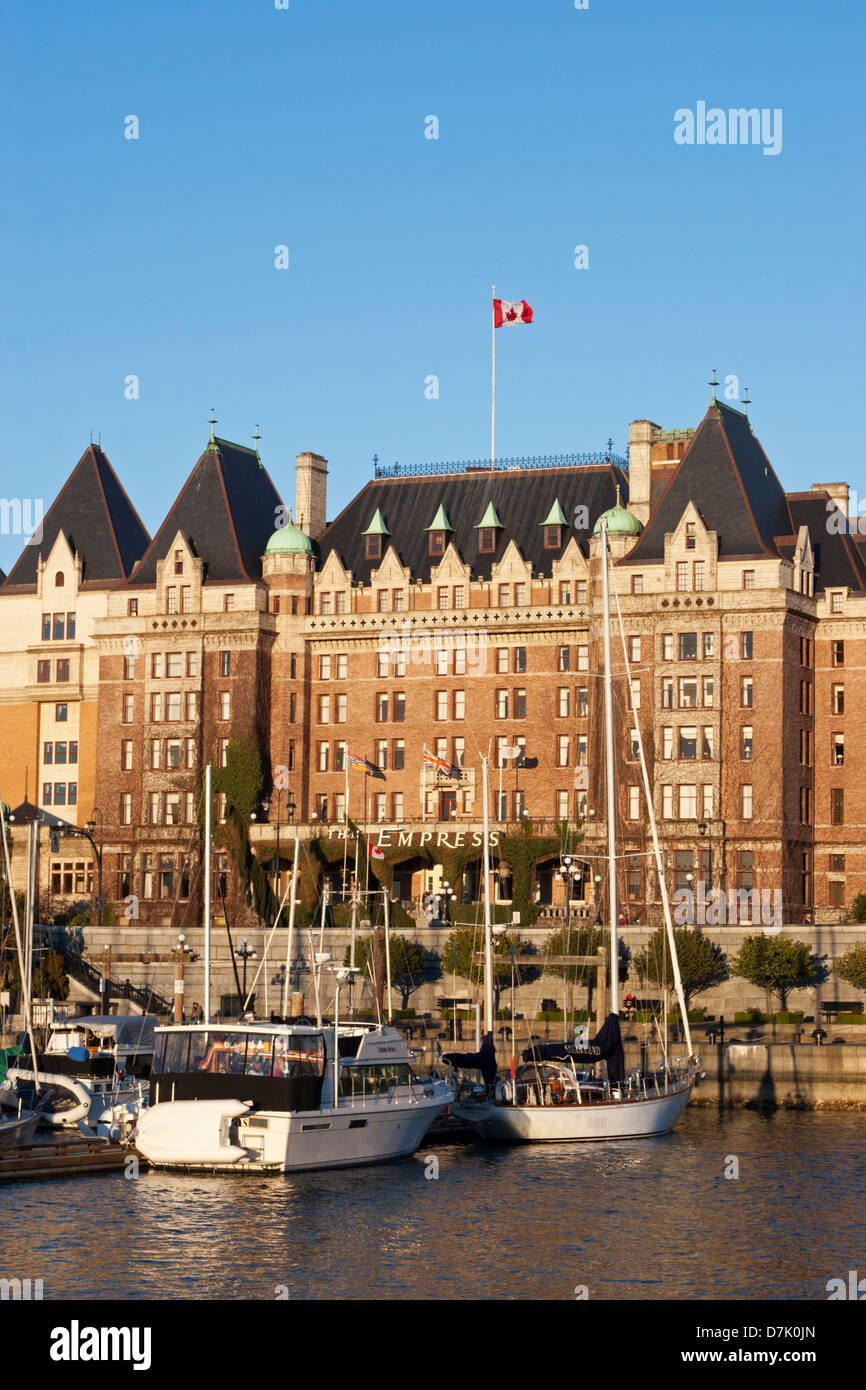 Le port intérieur de Victoria et l'hôtel Empress ont été construits entre 1904 et 1908, lieu historique national du Canada sur l'île de Vancouver, en Colombie-Britannique Banque D'Images
