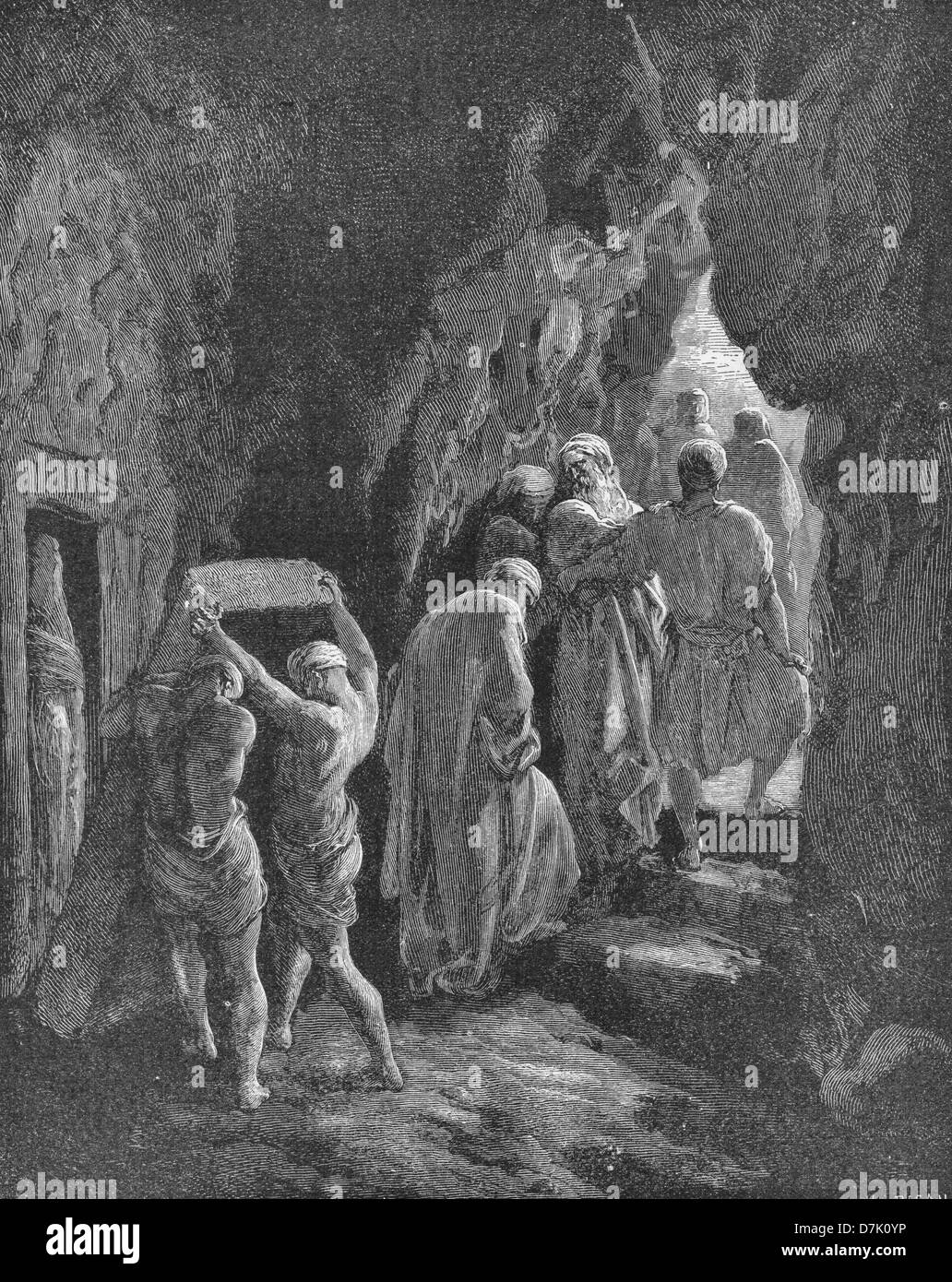 L'Enterrement d'Hagar à partir de la Bible, l'Ancien Testament Banque D'Images