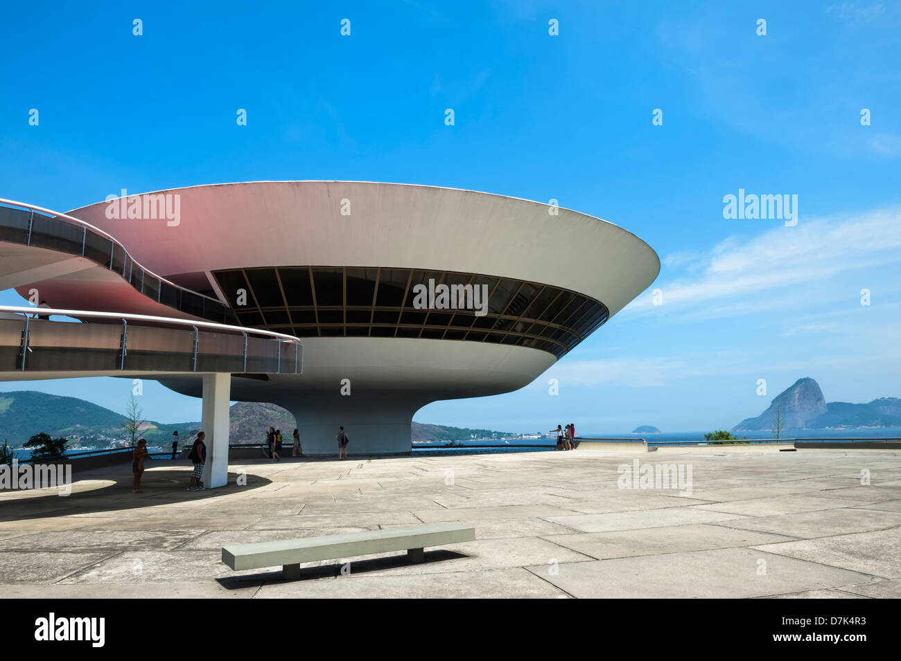 Niemeyer Musée des Arts Contemporains, Niteroi, Rio de Janeiro, Brésil Banque D'Images