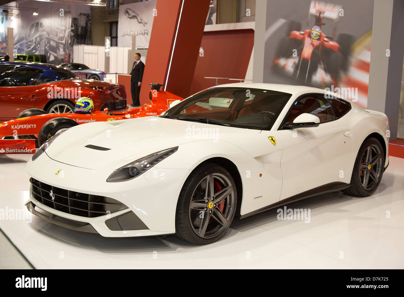 Poznan, Pologne, la Ferrari F12berlinetta au Motor Show 2013 Banque D'Images