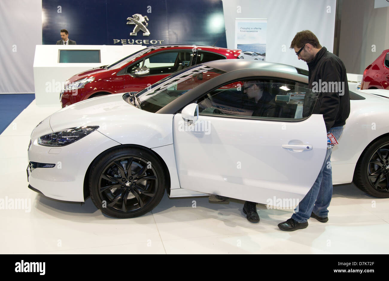 Poznan, Pologne, la Peugeot RCZ au Motor Show 2013 Banque D'Images