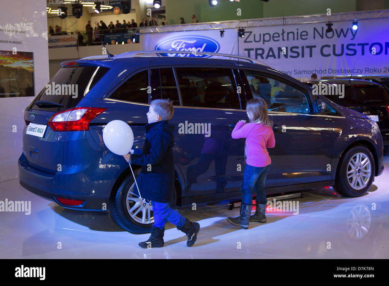Poznan, Pologne, la Ford Grand C-Max à la Motor Show 2013 Banque D'Images