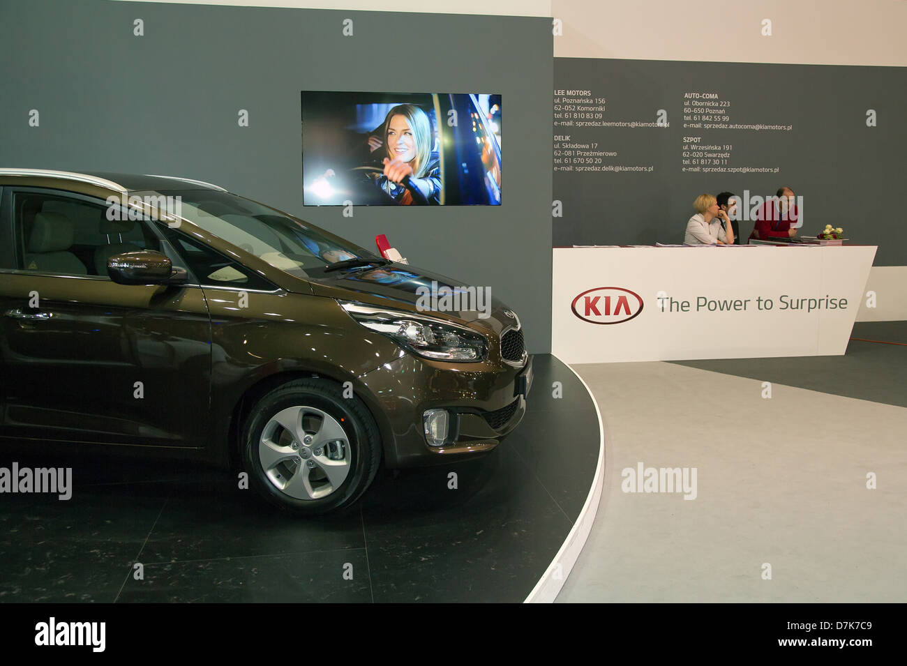 Poznan, Pologne, la Kia Carens au Motor Show 2013 Banque D'Images