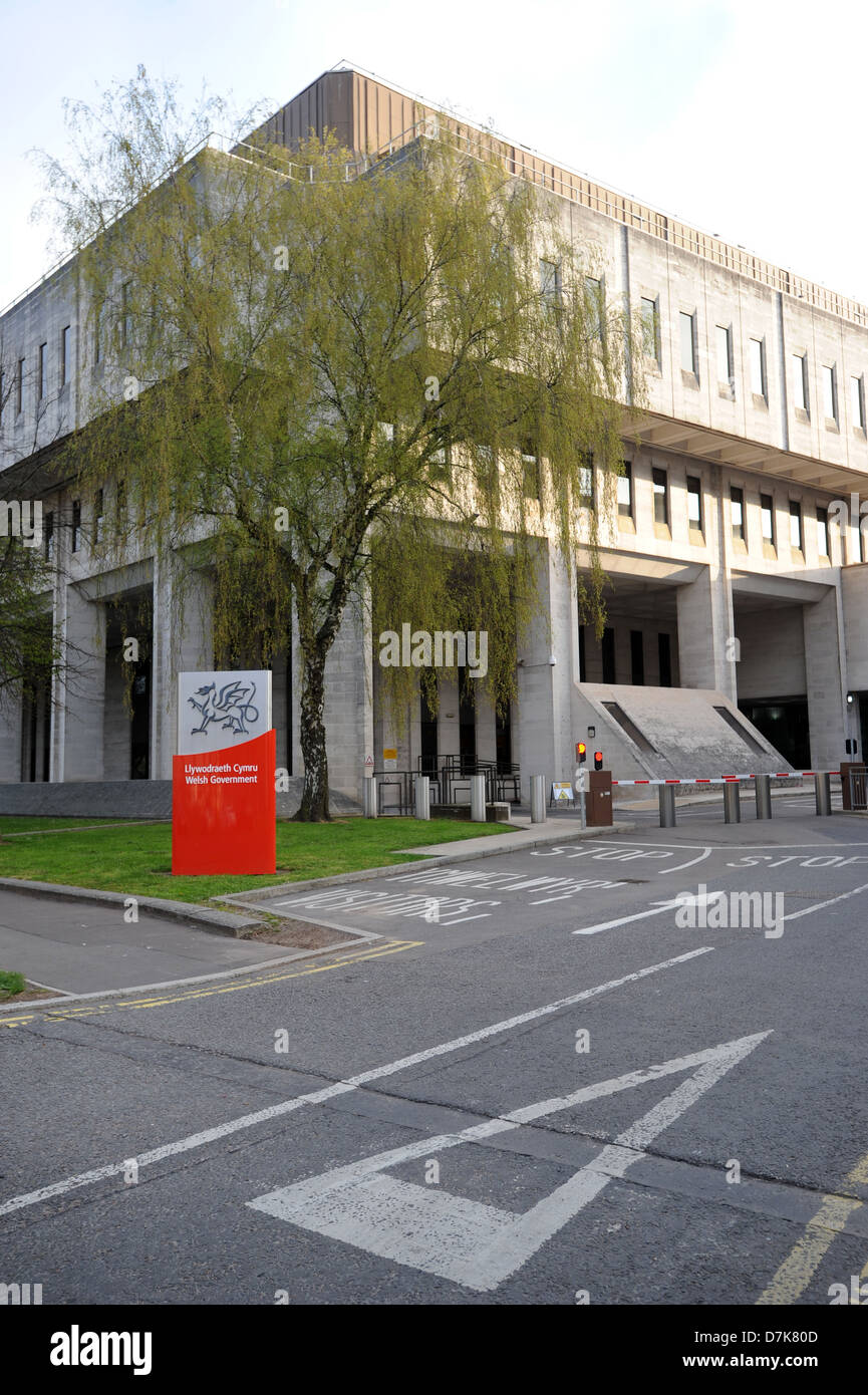 Les bureaux du gouvernement gallois sur Cathays Terrasse, Cardiff. Banque D'Images