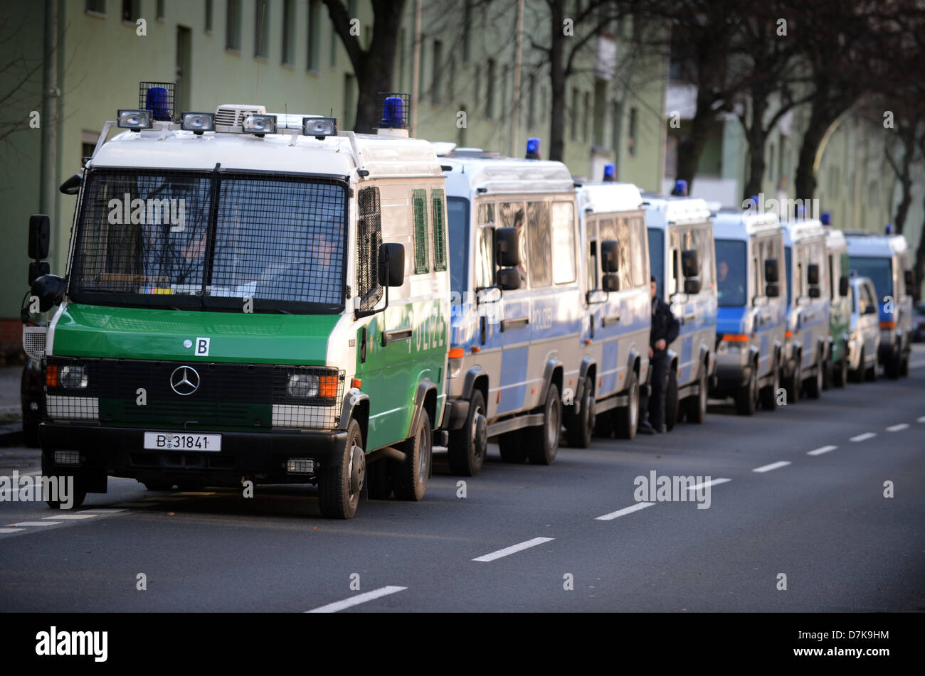 Berlin, Allemagne, la police de Berlin en voiture de l'équipe Banque D'Images