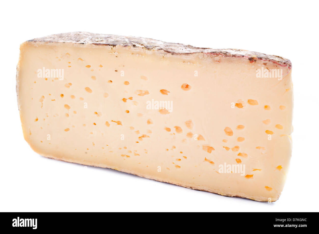 La tomme cheese in front of white background Banque D'Images