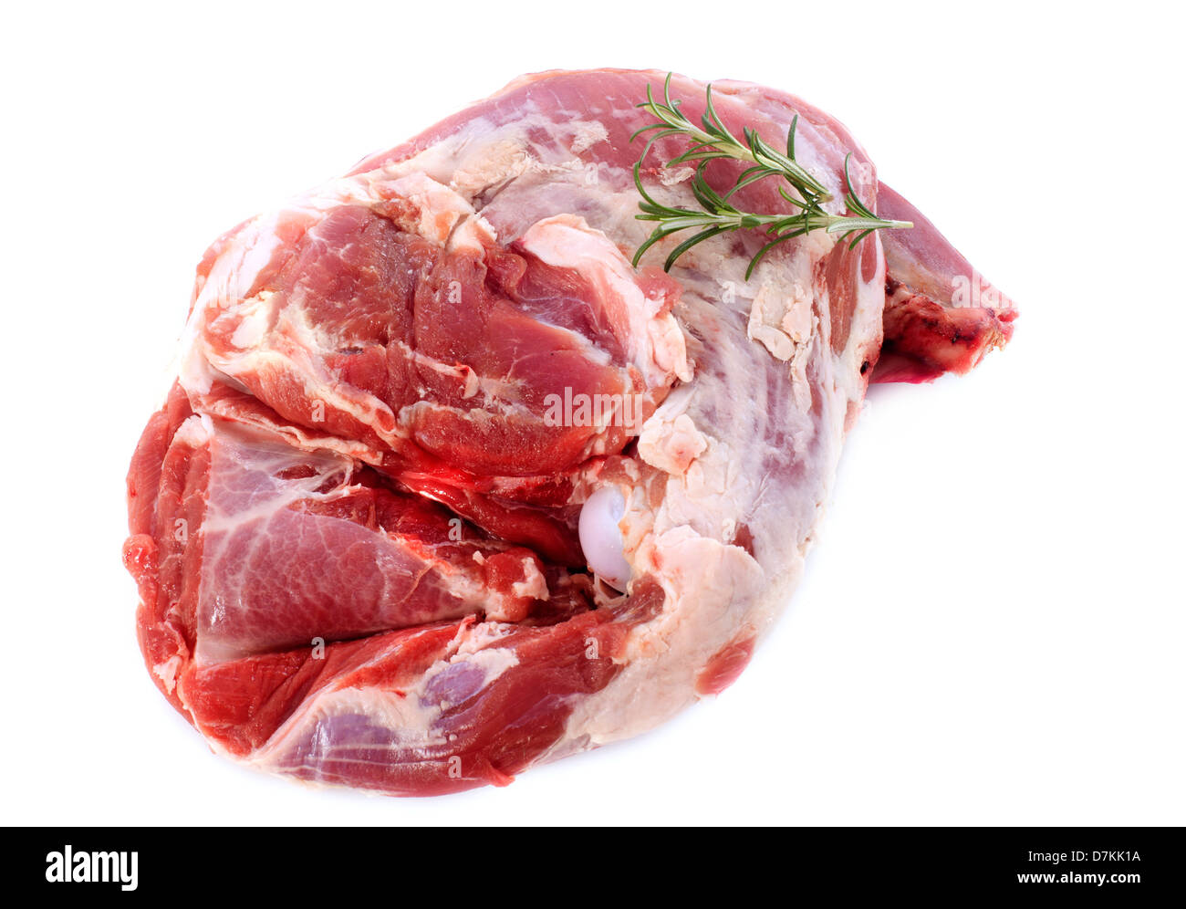 Epaule d'agneau in front of white background Banque D'Images