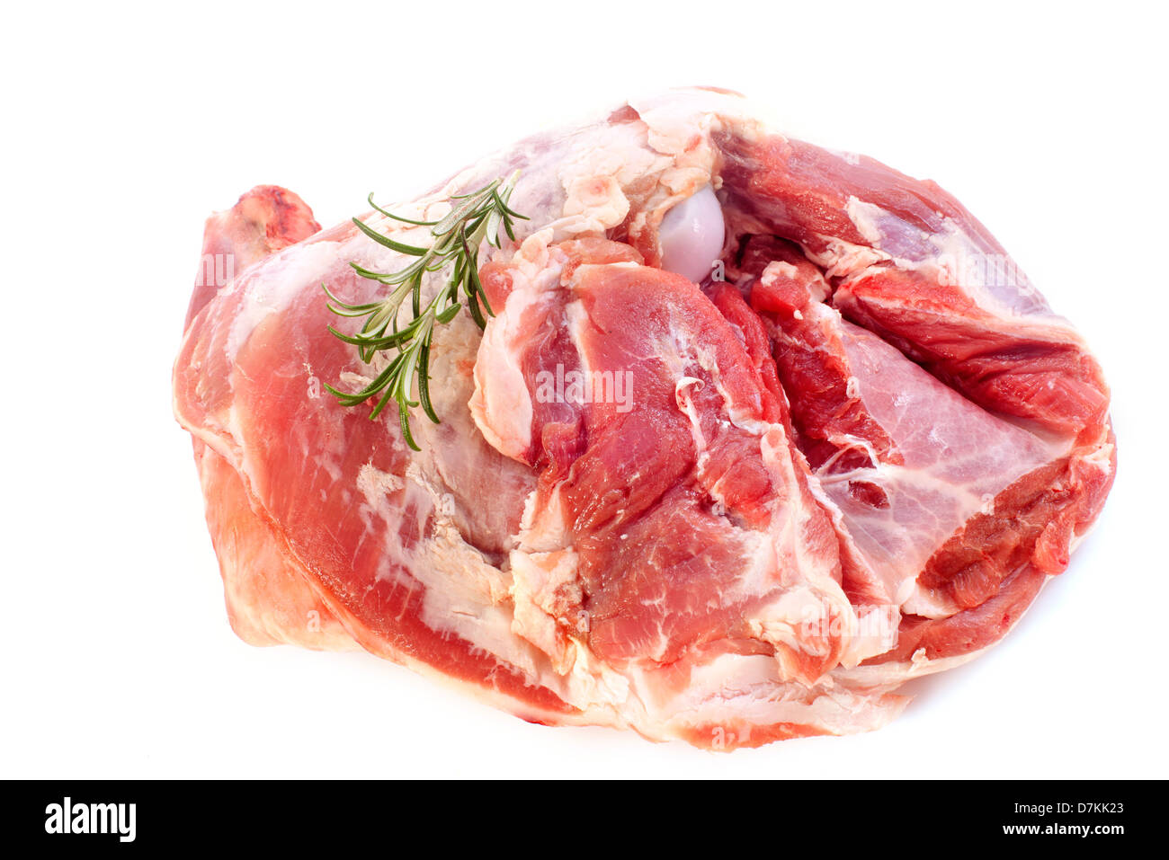 Epaule d'agneau in front of white background Banque D'Images