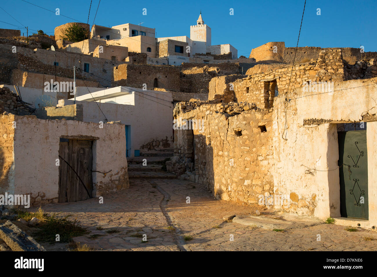 Village de Tamezret Matmata, près de la Tunisie Banque D'Images