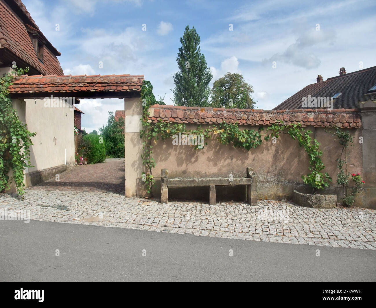 Détail de Mittelbergheim, un village d'une région en France nommée Alsace Banque D'Images
