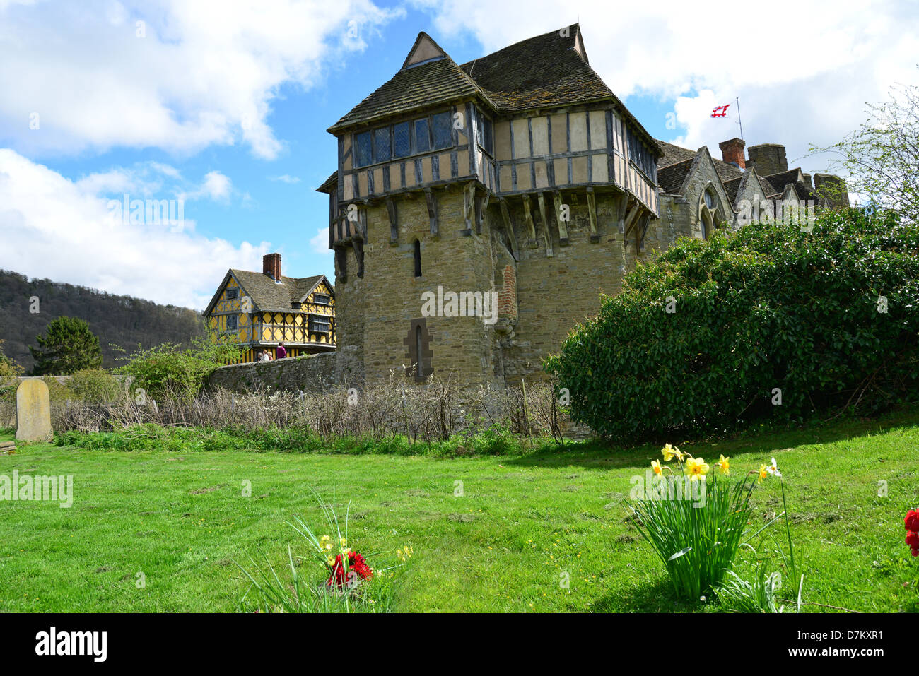 13e siècle, château Stokesay Stokesay, Shropshire, Angleterre, Royaume-Uni Banque D'Images