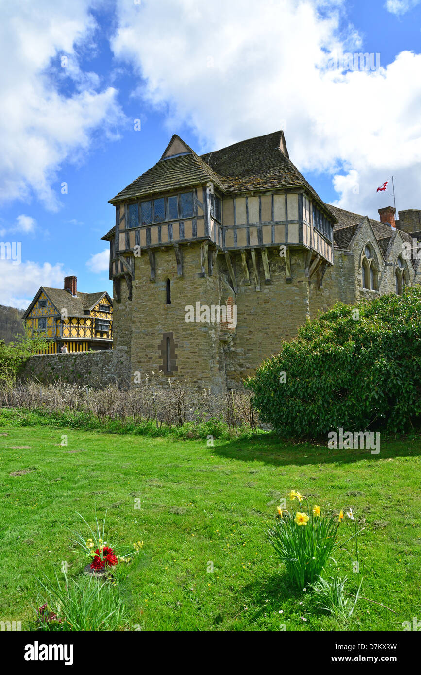 13e siècle, château Stokesay Stokesay, Shropshire, Angleterre, Royaume-Uni Banque D'Images