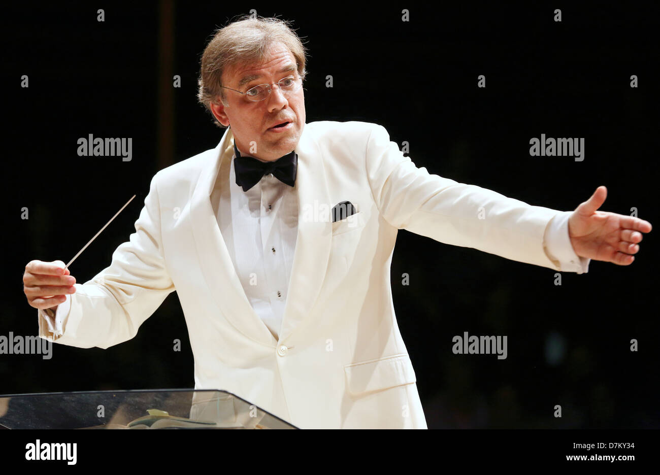 Christopher Wilkins mène l'orchestre Boston Landmarks Sanders Theatre, Cambridge, Massachusetts Banque D'Images