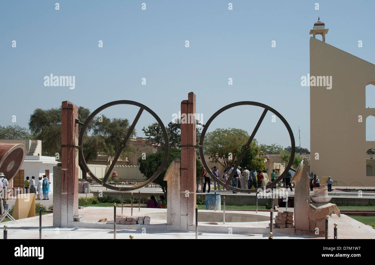 L'Inde, Jaipur, Jantar Mantar, observatoire Banque D'Images