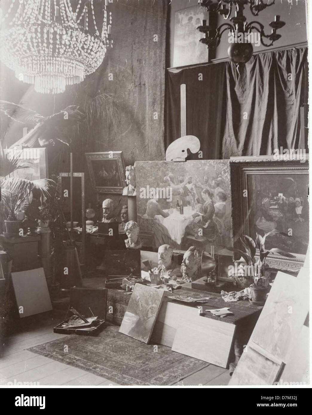 L'atelier de l'artiste Peder Severin Kroyer, Copenhague, Danemark Banque D'Images