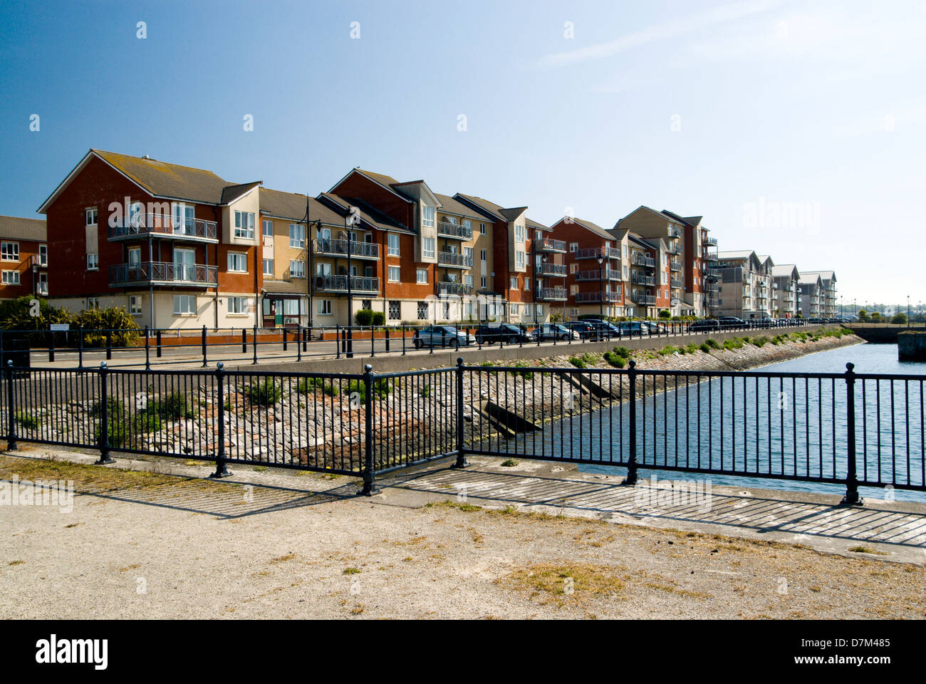 Vieux quai, Barry, Vale of Glamorgan, Galles du Sud, Royaume-Uni. Banque D'Images