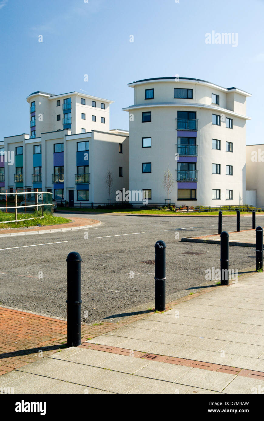 Des immeubles en plus vieux dock, Barry, Vale of Glamorgan, Pays de Galles, Royaume-Uni. Banque D'Images