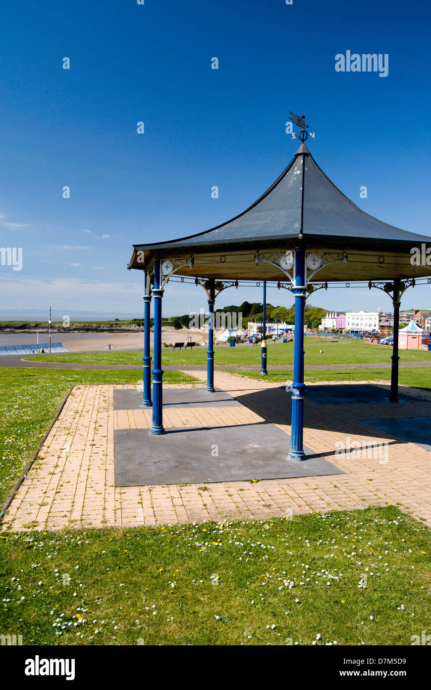 Pomenade band stand sur l'île de Barry Vale of Glamorgan South Wales Banque D'Images