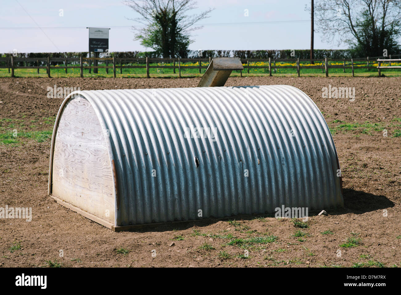 STY PORC ORGANIQUE DANS LE WILTSHIRE EN ANGLETERRE Banque D'Images