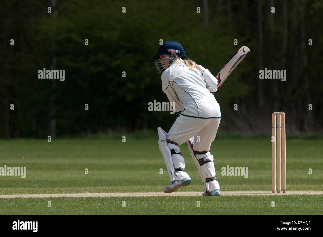 Le sport universitaire, mesdames cricket Banque D'Images