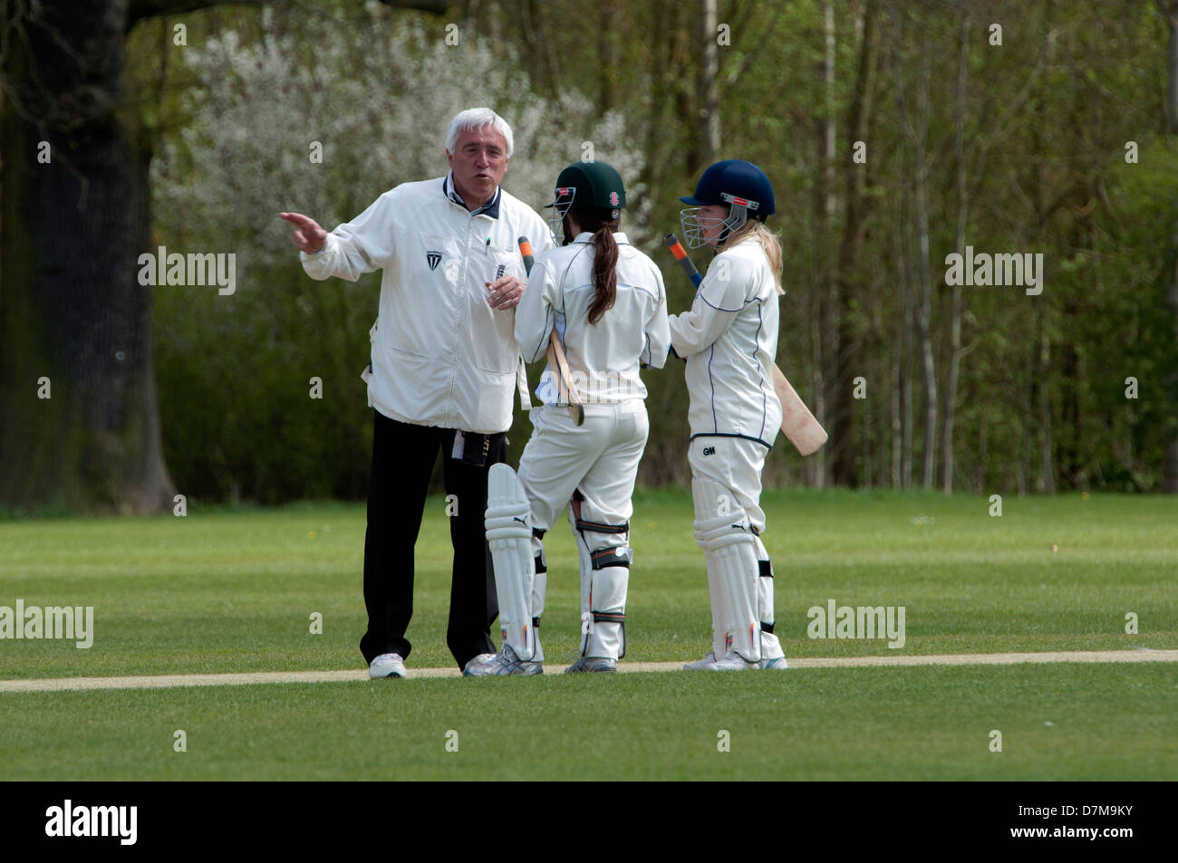 Le sport universitaire, mesdames cricket Banque D'Images