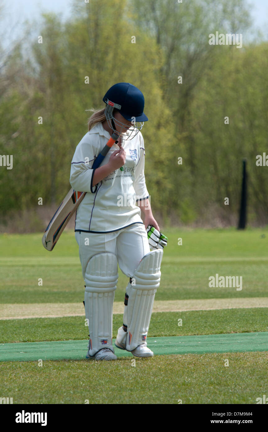 Le sport universitaire, mesdames cricket Banque D'Images