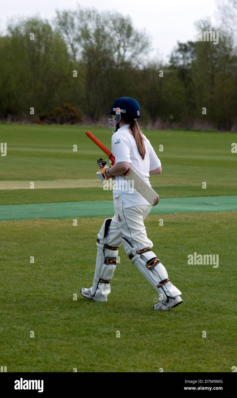 Le sport universitaire, mesdames cricket Banque D'Images