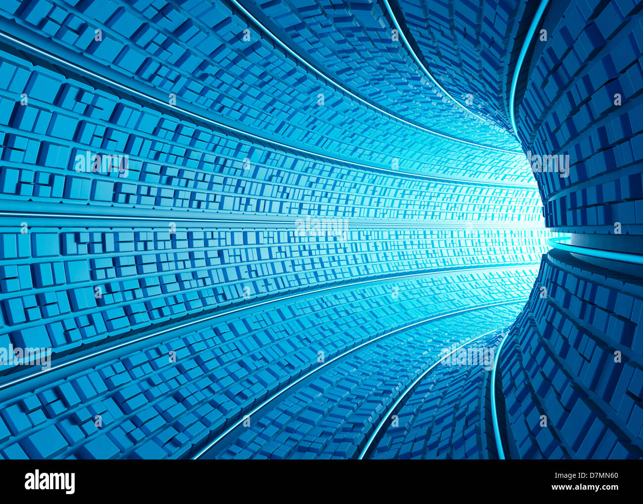 Tunnel futuriste, artwork Banque D'Images