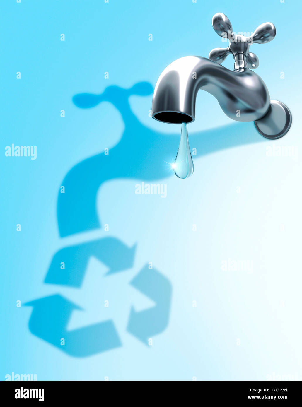 Le recyclage de l'eau, conceptual artwork Banque D'Images