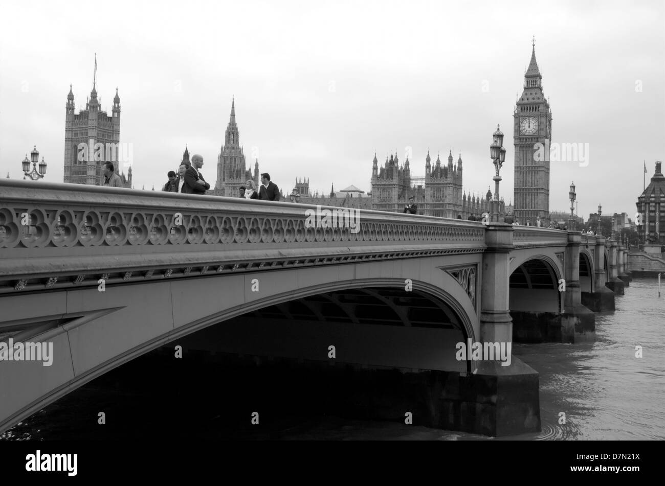 Le pont de Westminster et Big Ben à Londres, Angleterre Banque D'Images